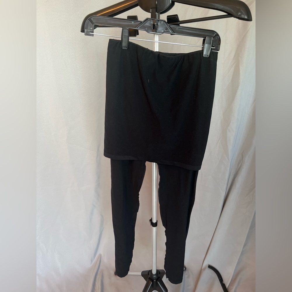 Black Skirted Leggings